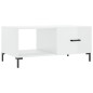 vidaXL Mesa de centro madera contrachapada blanco brillo 90x50x40 cm vidaXL Mesa de centro madera contrachapada blanco brillo 90x50x40 cm