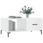 vidaXL Mesa de centro madera contrachapada blanco brillo 90x50x40 cm vidaXL Mesa de centro madera contrachapada blanco brillo 90x50x40 cm