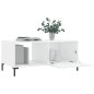 vidaXL Mesa de centro madera contrachapada blanco brillo 90x50x40 cm vidaXL Mesa de centro madera contrachapada blanco brillo 90x50x40 cm