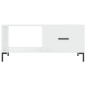 vidaXL Mesa de centro madera contrachapada blanco brillo 90x50x40 cm vidaXL Mesa de centro madera contrachapada blanco brillo 90x50x40 cm