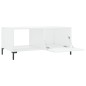 vidaXL Mesa de centro madera contrachapada blanco brillo 90x50x40 cm vidaXL Mesa de centro madera contrachapada blanco brillo 90x50x40 cm