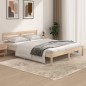 vidaXL Estructura de cama madera maciza de pino 150x200 cm