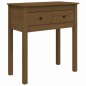 vidaXL Mesa consola de madera maciza de pino marrón miel 70x35x75 cm