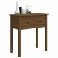 vidaXL Mesa consola de madera maciza de pino marrón miel 70x35x75 cm