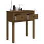 vidaXL Mesa consola de madera maciza de pino marrón miel 70x35x75 cm
