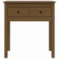 vidaXL Mesa consola de madera maciza de pino marrón miel 70x35x75 cm