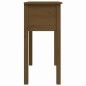 vidaXL Mesa consola de madera maciza de pino marrón miel 70x35x75 cm