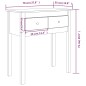 vidaXL Mesa consola de madera maciza de pino marrón miel 70x35x75 cm
