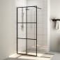 vidaXL Mampara ducha accesible vidrio ESG transparente negro 100x195cm vidaXL Mampara ducha accesible vidrio ESG transparente negro 100x195cm