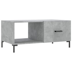vidaXL Mesa de centro madera contrachapada gris hormigón 90x50x40 cm