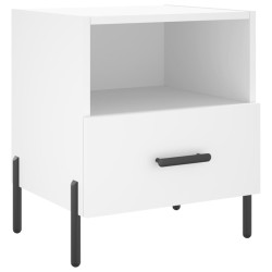 vidaXL Mesita de noche madera de ingeniería blanco 40x35x47,5 cm