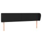 vidaXL Cabecero de cuero sintético negro 203x23x78/88 cm vidaXL Cabecero de cuero sintético negro 203x23x78/88 cm