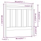 vidaXL Cabecero de cama madera maciza de pino negro 95x4x100 cm vidaXL Cabecero de cama madera maciza de pino negro 95x4x100 cm