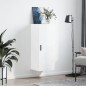 vidaXL Armario de pared blanco brillante 34,5x34x90 cm