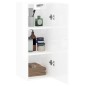 vidaXL Armario de pared blanco brillante 34,5x34x90 cm