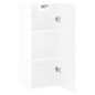 vidaXL Armario de pared blanco brillante 34,5x34x90 cm