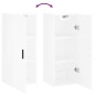vidaXL Armario de pared blanco brillante 34,5x34x90 cm