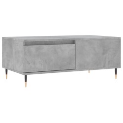 vidaXL Mesa de centro madera contrachapada gris hormigón 90x50x36,5 cm