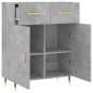 vidaXL Aparador de madera de ingeniería gris hormigón 69,5x34x90 cm vidaXL Aparador de madera de ingeniería gris hormigón 69,5x34x90 cm