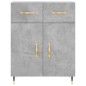 vidaXL Aparador de madera de ingeniería gris hormigón 69,5x34x90 cm vidaXL Aparador de madera de ingeniería gris hormigón 69,5x34x90 cm
