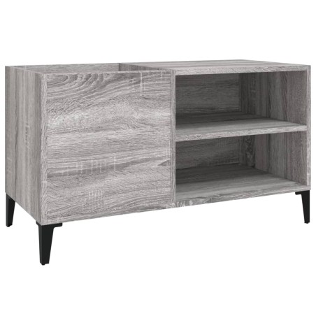 vidaXL Mueble discos madera contrachapada gris sonoma 84,5x38x48 cm