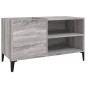vidaXL Mueble discos madera contrachapada gris sonoma 84,5x38x48 cm