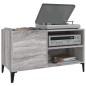 vidaXL Mueble discos madera contrachapada gris sonoma 84,5x38x48 cm