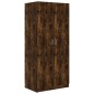 vidaXL Armario madera contrachapada color roble ahumado 80x52x180 cm vidaXL Armario madera contrachapada color roble ahumado 80x52x180 cm
