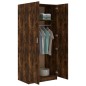 vidaXL Armario madera contrachapada color roble ahumado 80x52x180 cm vidaXL Armario madera contrachapada color roble ahumado 80x52x180 cm