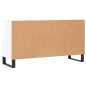 vidaXL Banco zapatero madera de ingeniería blanco brillo 102x35x55 cm vidaXL Banco zapatero madera de ingeniería blanco brillo 102x35x55 cm