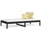 vidaXL Sofá cama madera maciza de pino negro 90x200 cm vidaXL Sofá cama madera maciza de pino negro 90x200 cm