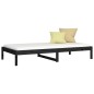 vidaXL Sofá cama madera maciza de pino negro 90x200 cm vidaXL Sofá cama madera maciza de pino negro 90x200 cm