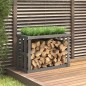 vidaXL Soporte para leña de exterior madera pino gris 108x52x74 cm