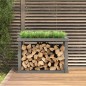 vidaXL Soporte para leña de exterior madera pino gris 108x52x74 cm