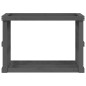 vidaXL Soporte para leña de exterior madera pino gris 108x52x74 cm