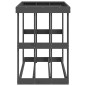 vidaXL Soporte para leña de exterior madera pino gris 108x52x74 cm