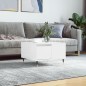 vidaXL Mesa de centro madera contrachapada blanco brillo 55x55x36,5 cm vidaXL Mesa de centro madera contrachapada blanco brillo 55x55x36,5 cm