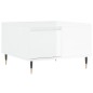 vidaXL Mesa de centro madera contrachapada blanco brillo 55x55x36,5 cm vidaXL Mesa de centro madera contrachapada blanco brillo 55x55x36,5 cm