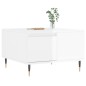 vidaXL Mesa de centro madera contrachapada blanco brillo 55x55x36,5 cm vidaXL Mesa de centro madera contrachapada blanco brillo 55x55x36,5 cm