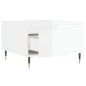 vidaXL Mesa de centro madera contrachapada blanco brillo 55x55x36,5 cm vidaXL Mesa de centro madera contrachapada blanco brillo 55x55x36,5 cm
