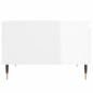 vidaXL Mesa de centro madera contrachapada blanco brillo 55x55x36,5 cm vidaXL Mesa de centro madera contrachapada blanco brillo 55x55x36,5 cm