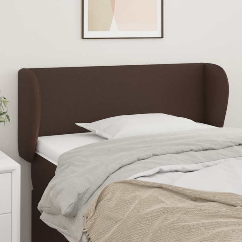 vidaXL Cabecero de cuero sintético marrón 93x23x78/88 cm vidaXL Cabecero de cuero sintético marrón 93x23x78/88 cm