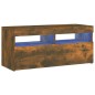 vidaXL Mueble de TV con luces LED roble ahumado 90x35x40 cm vidaXL Mueble de TV con luces LED roble ahumado 90x35x40 cm