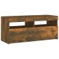 vidaXL Mueble de TV con luces LED roble ahumado 90x35x40 cm vidaXL Mueble de TV con luces LED roble ahumado 90x35x40 cm
