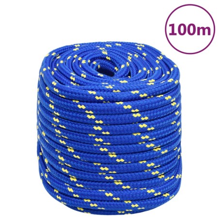 vidaXL Cuerda de barco polipropileno azul 18 mm 100 m