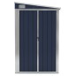 vidaXL Cobertizo de jardín de pared acero galvanizado 118x382x178 cm vidaXL Cobertizo de jardín de pared acero galvanizado 118x382x178 cm