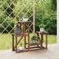 vidaXL Soporte para flores madera maciza de abeto 90x25x73,5 cm vidaXL Soporte para flores madera maciza de abeto 90x25x73,5 cm