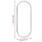 vidaXL Espejo de pared vidrio ovalado 45x100 cm vidaXL Espejo de pared vidrio ovalado 45x100 cm