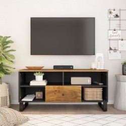 vidaXL Mueble de TV madera mango y madera contrachapada 100x33x46 cm