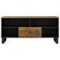 vidaXL Mueble de TV madera mango y madera contrachapada 100x33x46 cm